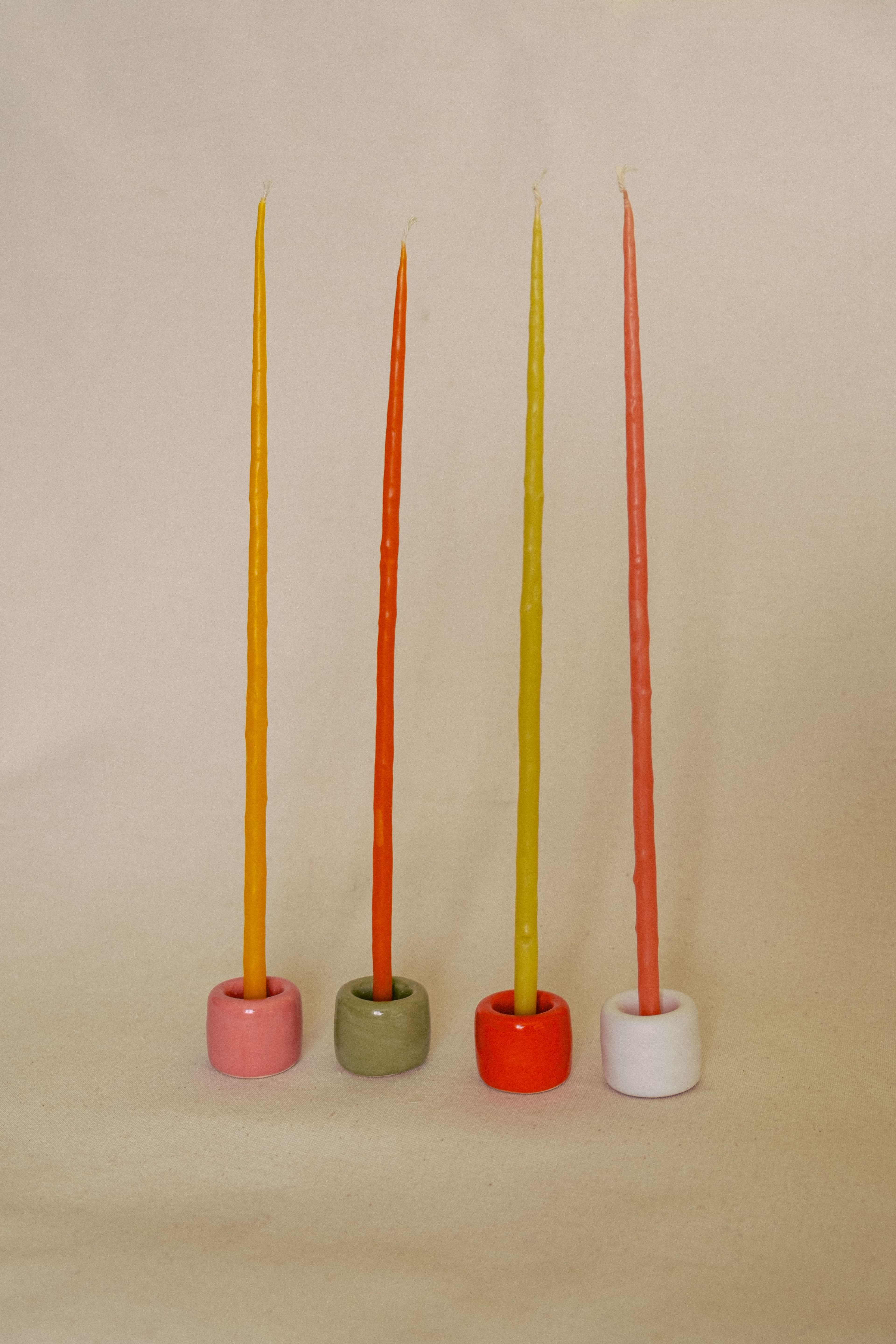 Набір свічок литих з воску та підвіска пташечка