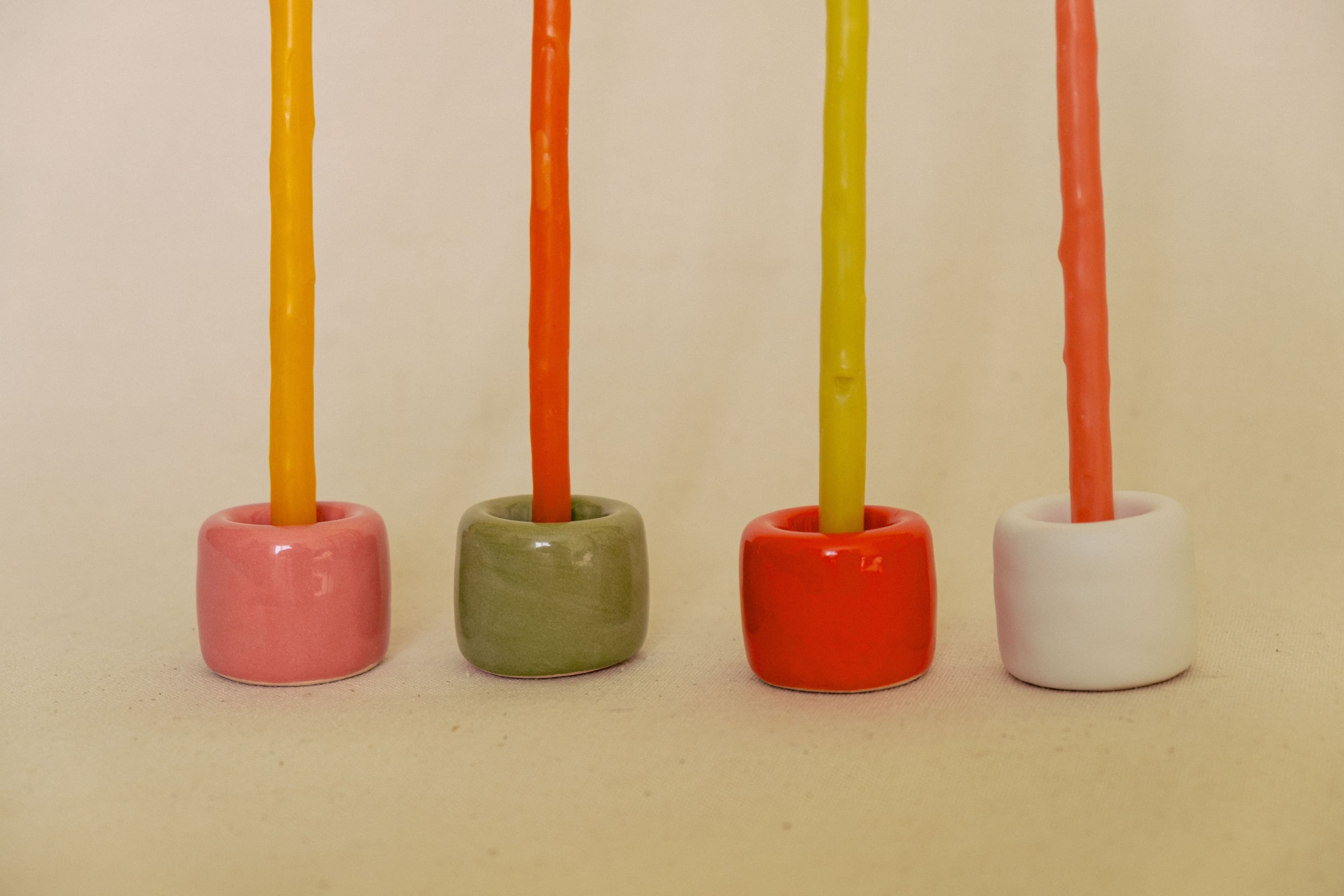 Набір свічок литих з воску та підвіска пташечка 3