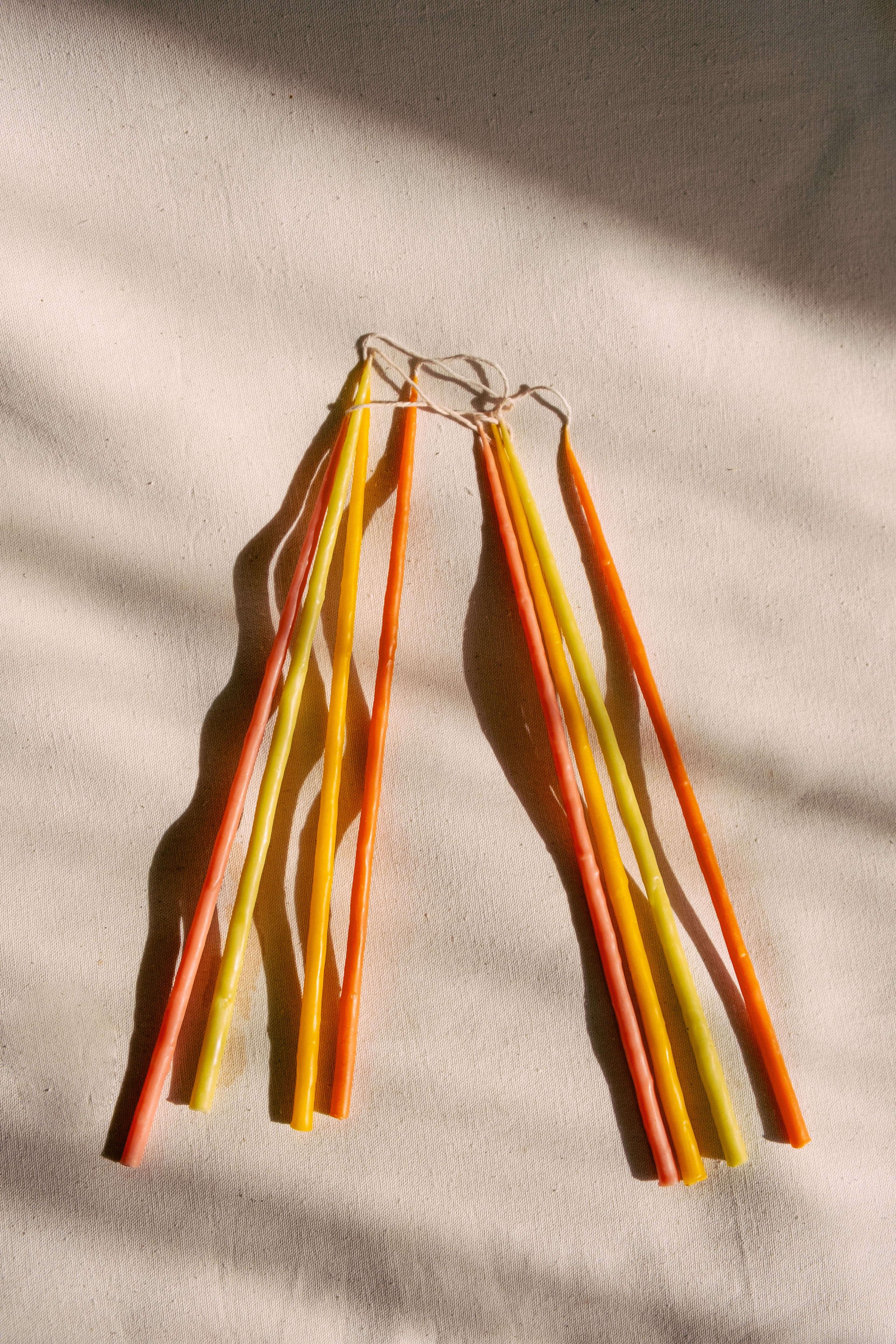 Набір свічок литих з воску та підвіска пташечка 7