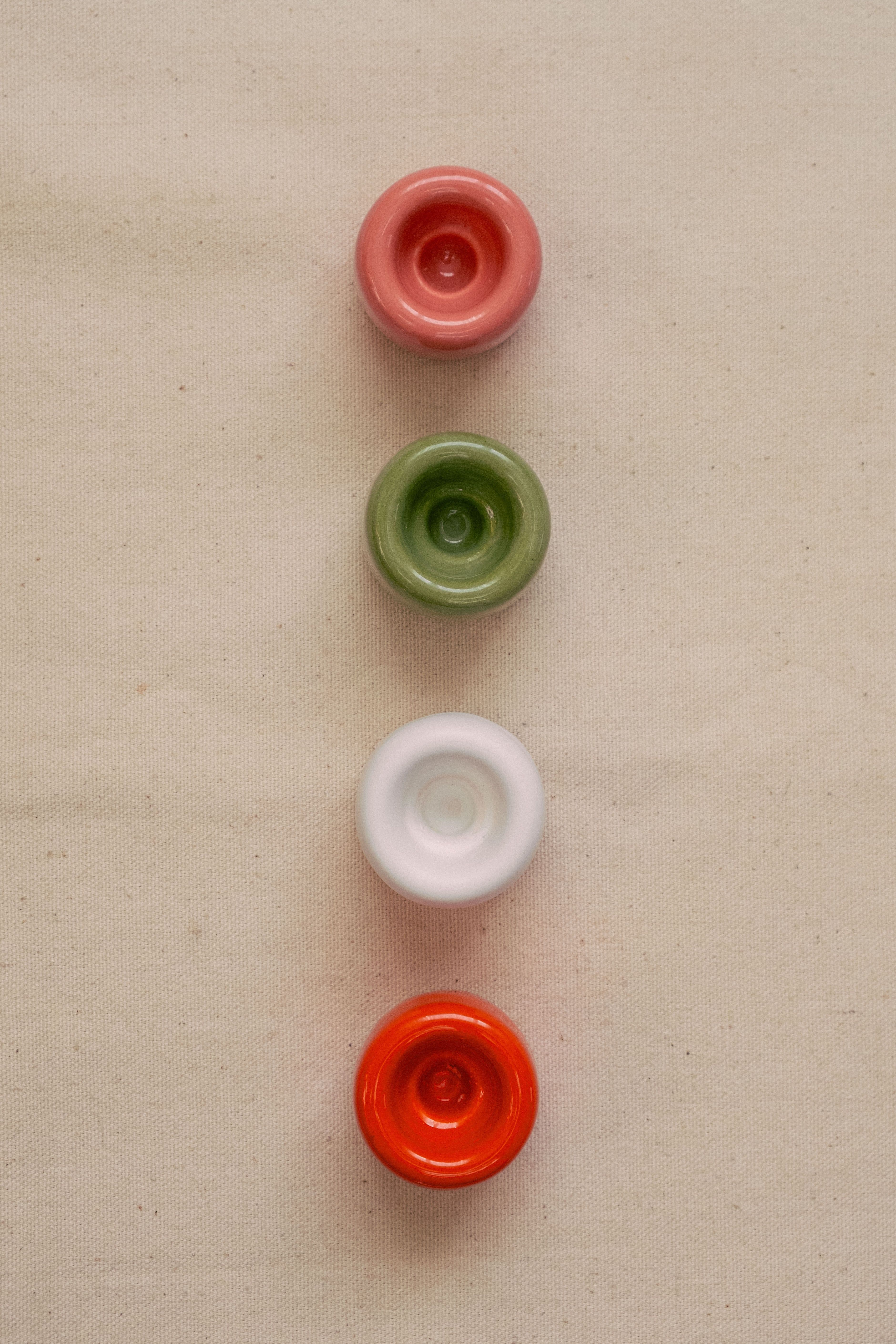 Підсвічник керамічний помаранчевий для свічки 5